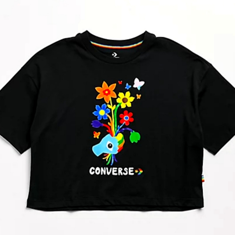 Converse Pride CropTshirt NWOT Size M